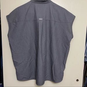 Figs Rafaela Mandarin Collar scrub top in Graphite - Large